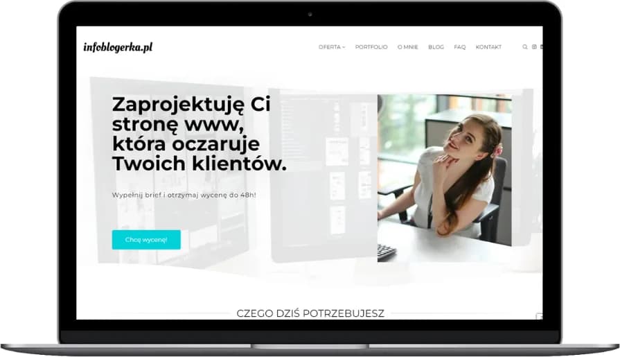 Strona zbudowana przez kursantkę Akademii, przykład 2